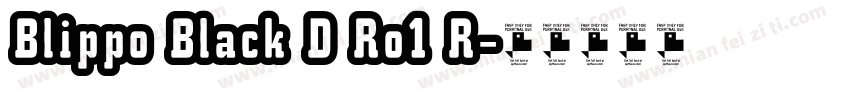 Blippo Black D Ro1 R字体转换